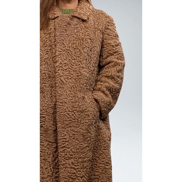 Vintage Beige Genuine Persian Lamb Coat - Petite Size Friendly - Picture 4 of 12
